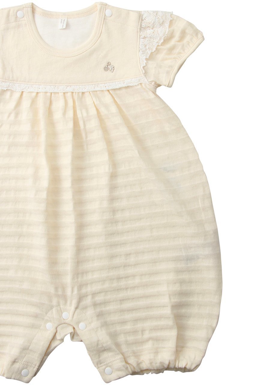 【プリスティン/PRISTINE】の【KIDSシャドウボーダーレース付きグレコ 人気、トレンドファッション・服の通販 founy(ファニー) 　ファッション　Fashion　レディースファッション　Fashion for Women　トップス・カットソー　Cut & Sew Tops　ユニセックス　Unisex, Genderless　シャドー　Shadow, Subtle Pattern　シルバー　Silver, Metallic Silver　バルーン　Balloon, Balloon Silhouette　フェミニン　Feminine, Girly　ベビー　Baby, Babywear　ボーダー　Border, Stripe　レース　Lace, Lace Fabric　半袖　Short Sleeve, Half Sleeve　other-3|ID: prp329100003029007 ipo3291000000033666319