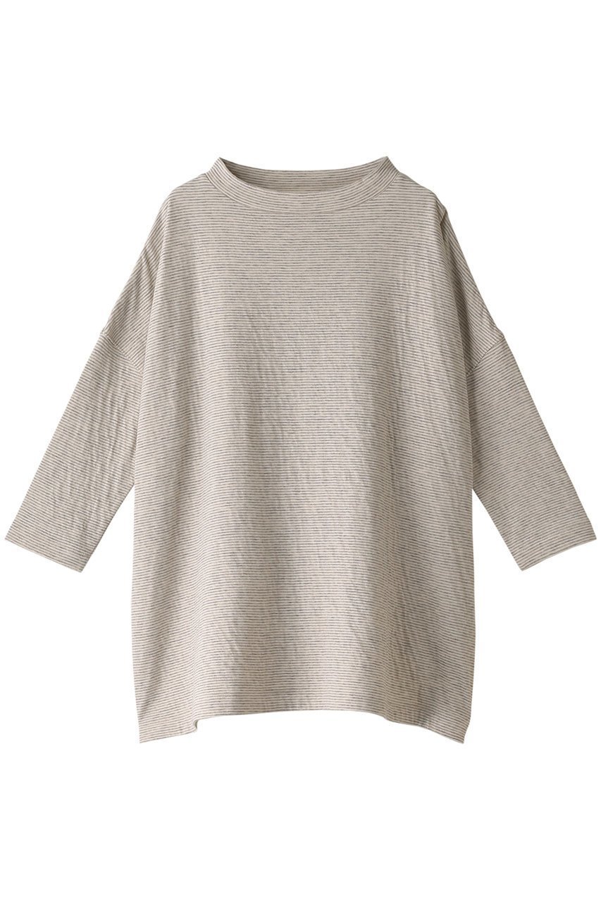 【プリスティン/PRISTINE】のヤクボーダーモックネックプルオーバー インテリア・キッズ・メンズ・レディースファッション・服の通販 founy(ファニー) 　ファッション　Fashion　レディースファッション　Fashion for Women　トップス・カットソー　Cut & Sew Tops　ニット　Knit Tops & Sweaters　カジュアルプルオーバー・ニットトップス　Pullovers & Knit Tops / Casual Pullovers　ボーダー　Border, Stripe　モックネック　Mock Neck, Short Turtleneck　グレー|ID: prp329100003029010 ipo3291000000036906654