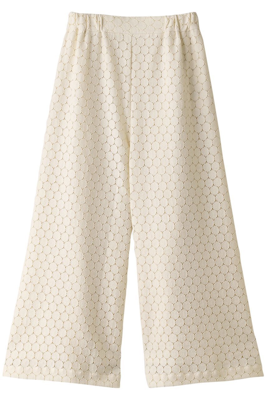 【プリスティン/PRISTINE】のサークルラッセルパンツ インテリア・キッズ・メンズ・レディースファッション・服の通販 founy(ファニー) 　ファッション　Fashion　レディースファッション　Fashion for Women　パンツ　Pants & Trousers　おすすめ　Recommended / Our Picks　サークル　Circle, Round Design　ジャケット　Jacket, Outerwear　セットアップ　Set-Up, Coordinated Outfit　ラッセル　Raschel, Raschel Lace　レース　Lace, Lace Fabric　ワイド　Wide, Wide Fit　ナチュラル|ID: prp329100003029011 ipo3291000000035812706