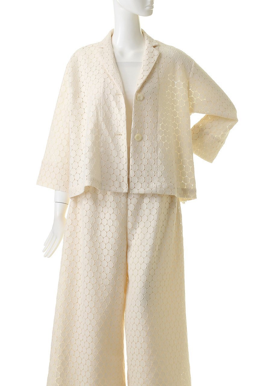 【プリスティン/PRISTINE】のサークルラッセルJK 人気、トレンドファッション・服の通販 founy(ファニー) 　ファッション　Fashion　レディースファッション　Fashion for Women　アウター　Coat / Outerwear Collection　レディースジャケット・軽アウター　Jackets　おすすめ　Recommended / Our Picks　サークル　Circle, Round Design　ジャケット　Jacket, Outerwear　セットアップ　Set-Up, Coordinated Outfit　ラッセル　Raschel, Raschel Lace　レース　Lace, Lace Fabric　other-7|ID: prp329100003029012 ipo3291000000032914225
