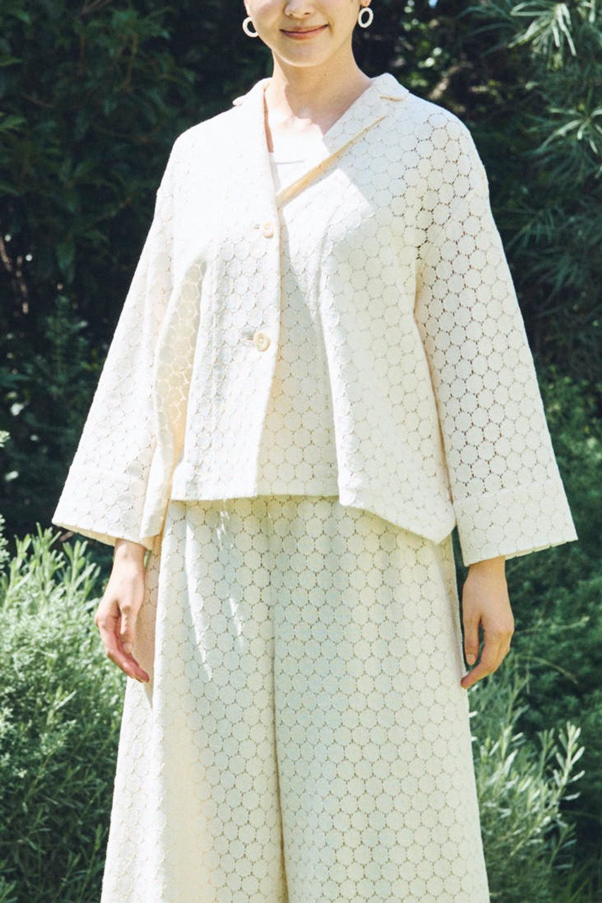 【プリスティン/PRISTINE】のサークルラッセルJK 人気、トレンドファッション・服の通販 founy(ファニー) 　ファッション　Fashion　レディースファッション　Fashion for Women　アウター　Coat / Outerwear Collection　レディースジャケット・軽アウター　Jackets　おすすめ　Recommended / Our Picks　サークル　Circle, Round Design　ジャケット　Jacket, Outerwear　セットアップ　Set-Up, Coordinated Outfit　ラッセル　Raschel, Raschel Lace　レース　Lace, Lace Fabric　other-8|ID: prp329100003029012 ipo3291000000032914234