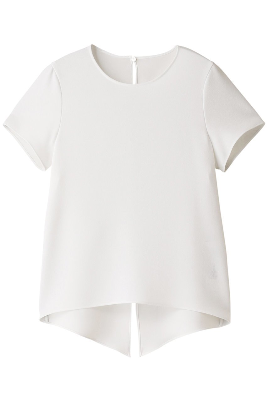 【ベイジ,/BEIGE,】のSHELBY(シェルビー)/ハーフスリーブブラウス インテリア・キッズ・メンズ・レディースファッション・服の通販 founy(ファニー) 　ファッション　Fashion　レディースファッション　Fashion for Women　トップス・カットソー　Cut & Sew Tops　シャツ・ブラウス・オフィスカジュアル　Elegant Blouses & Button-Ups　ロングTシャツ・Tシャツ　Longline T-Shirts & Tees　カットソー・ベーシックTシャツ　Cut-and-Sewn Tops / Stretch Tees & Basics　ショート　Short, Short Length　シンプル　Simple, Minimal　スリーブ　Sleeve, Long Sleeve / Short Sleeve　ラウンド　Round, Round Neck　半袖　Short Sleeve, Half Sleeve　定番　Standard, Basic Item　ホワイト|ID: prp329100003031018 ipo3291000000035792508