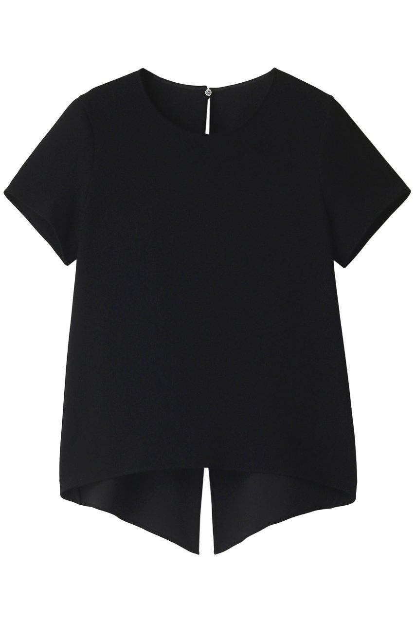 【ベイジ,/BEIGE,】のSHELBY(シェルビー)/ハーフスリーブブラウス インテリア・キッズ・メンズ・レディースファッション・服の通販 founy(ファニー) 　ファッション　Fashion　レディースファッション　Fashion for Women　トップス・カットソー　Cut & Sew Tops　シャツ・ブラウス・オフィスカジュアル　Elegant Blouses & Button-Ups　ロングTシャツ・Tシャツ　Longline T-Shirts & Tees　カットソー・ベーシックTシャツ　Cut-and-Sewn Tops / Stretch Tees & Basics　ショート　Short, Short Length　シンプル　Simple, Minimal　スリーブ　Sleeve, Long Sleeve / Short Sleeve　ラウンド　Round, Round Neck　半袖　Short Sleeve, Half Sleeve　定番　Standard, Basic Item　ブラック|ID: prp329100003031018 ipo3291000000035792509