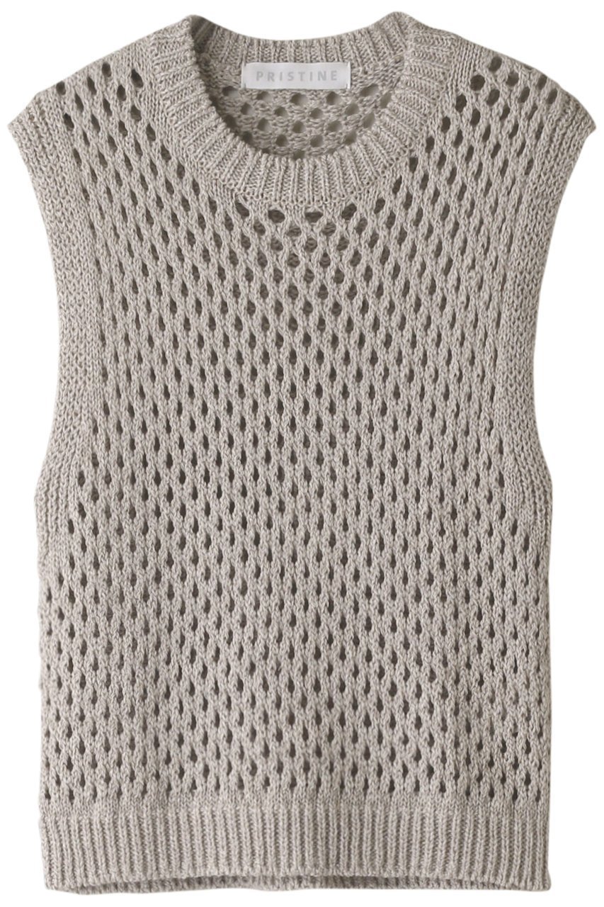 【プリスティン/PRISTINE】のCLYメッシュ編みベスト インテリア・キッズ・メンズ・レディースファッション・服の通販 founy(ファニー) ファッション Fashion レディースファッション Fashion for Women トップス・カットソー Cut & Sew Tops ニット Knit Tops & Sweaters ベスト&ジレ / 重ね着スタイル Vests & Gilets カジュアルプルオーバー・ニットトップス Pullovers & Knit Tops / Casual Pullovers シアー Sheer, See-Through シンプル Simple, Minimal ベスト Vest, Waistcoat メッシュ Mesh, Net Fabric リネン Linen, Linen Fabric 畦 Ribbed Knit グレー|ID: prp329100003046275 ipo3291000000036099028