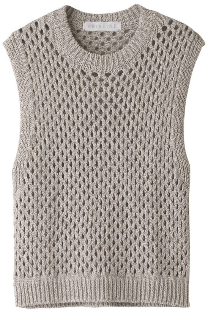 【プリスティン/PRISTINE】のCLYメッシュ編みベスト インテリア・キッズ・メンズ・レディースファッション・服の通販 founy(ファニー) https://founy.com/ ファッション Fashion レディースファッション Fashion for Women トップス・カットソー Cut & Sew Tops ニット Knit Tops & Sweaters ベスト&ジレ / 重ね着スタイル Vests & Gilets カジュアルプルオーバー・ニットトップス Pullovers & Knit Tops / Casual Pullovers シアー Sheer, See-Through シンプル Simple, Minimal ベスト Vest, Waistcoat メッシュ Mesh, Net Fabric リネン Linen, Linen Fabric 畦 Ribbed Knit |ID: prp329100003046275 ipo3291000000036531379