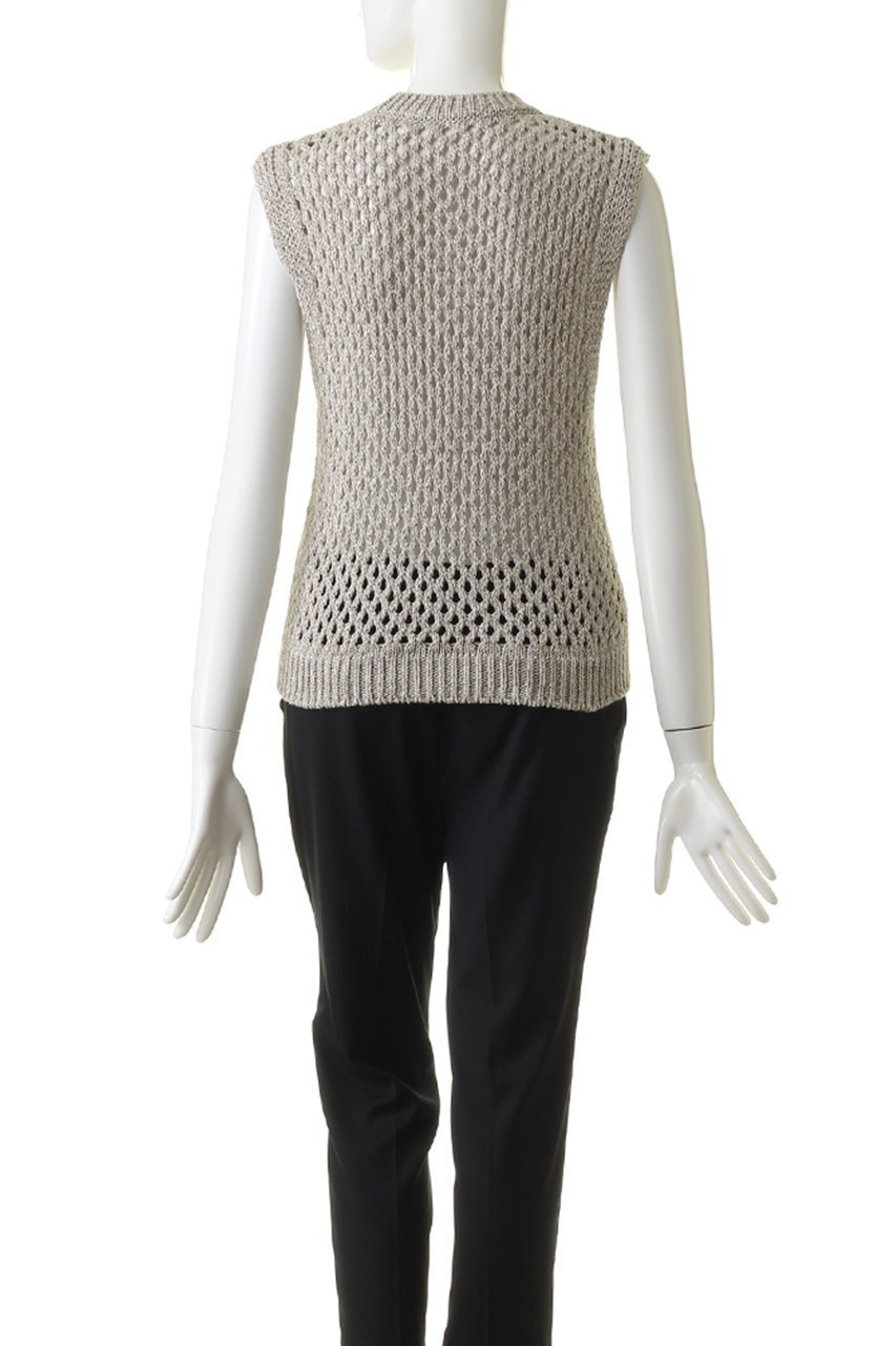 【プリスティン/PRISTINE】のCLYメッシュ編みベスト 人気、トレンドファッション・服の通販 founy(ファニー) 　ファッション　Fashion　レディースファッション　Fashion for Women　トップス・カットソー　Cut & Sew Tops　ニット　Knit Tops & Sweaters　ベスト&ジレ / 重ね着スタイル　Vests & Gilets　カジュアルプルオーバー・ニットトップス　Pullovers & Knit Tops / Casual Pullovers　シアー　Sheer, See-Through　シンプル　Simple, Minimal　ベスト　Vest, Waistcoat　メッシュ　Mesh, Net Fabric　リネン　Linen, Linen Fabric　畦　Ribbed Knit　other-4|ID: prp329100003046275 ipo3291000000036531383