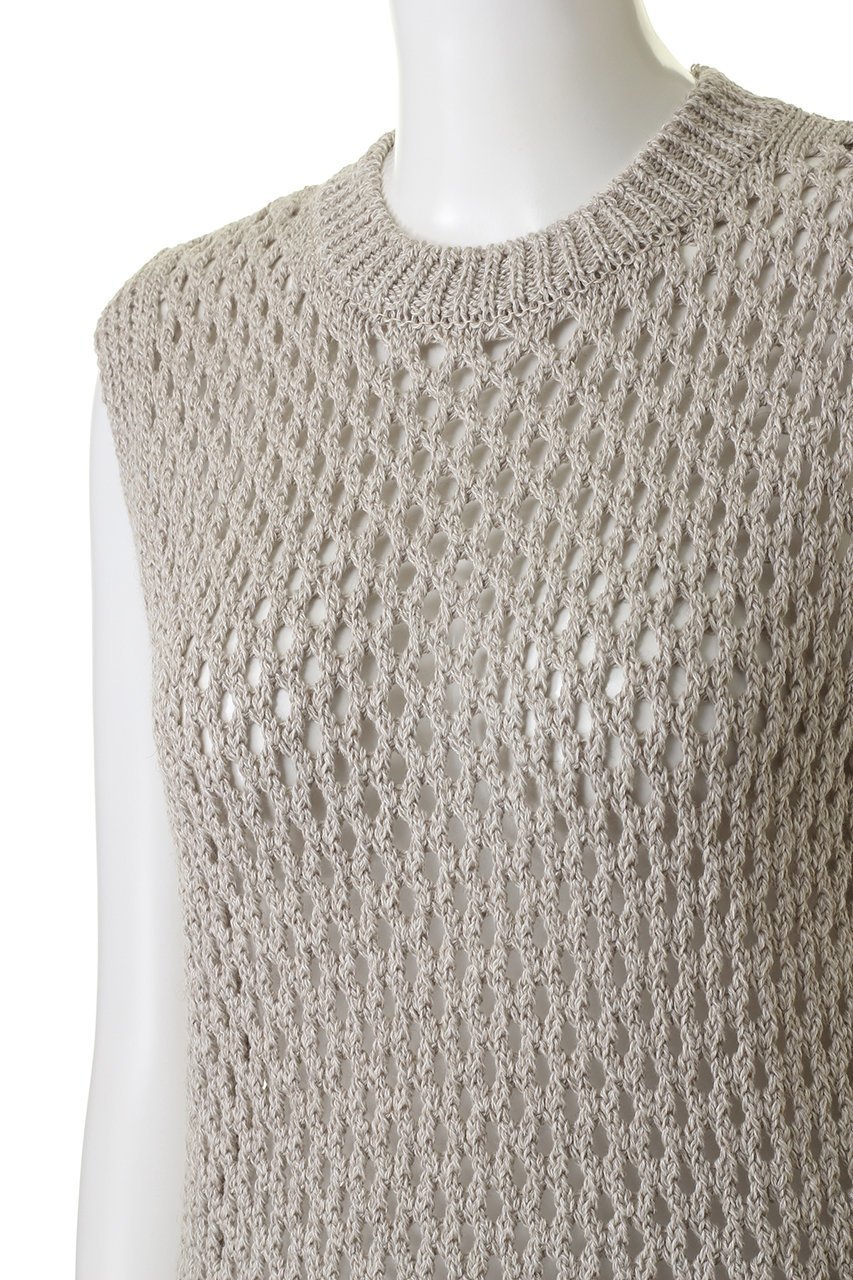 【プリスティン/PRISTINE】のCLYメッシュ編みベスト 人気、トレンドファッション・服の通販 founy(ファニー) 　ファッション　Fashion　レディースファッション　Fashion for Women　トップス・カットソー　Cut & Sew Tops　ニット　Knit Tops & Sweaters　ベスト&ジレ / 重ね着スタイル　Vests & Gilets　カジュアルプルオーバー・ニットトップス　Pullovers & Knit Tops / Casual Pullovers　シアー　Sheer, See-Through　シンプル　Simple, Minimal　ベスト　Vest, Waistcoat　メッシュ　Mesh, Net Fabric　リネン　Linen, Linen Fabric　畦　Ribbed Knit　other-5|ID: prp329100003046275 ipo3291000000036531384