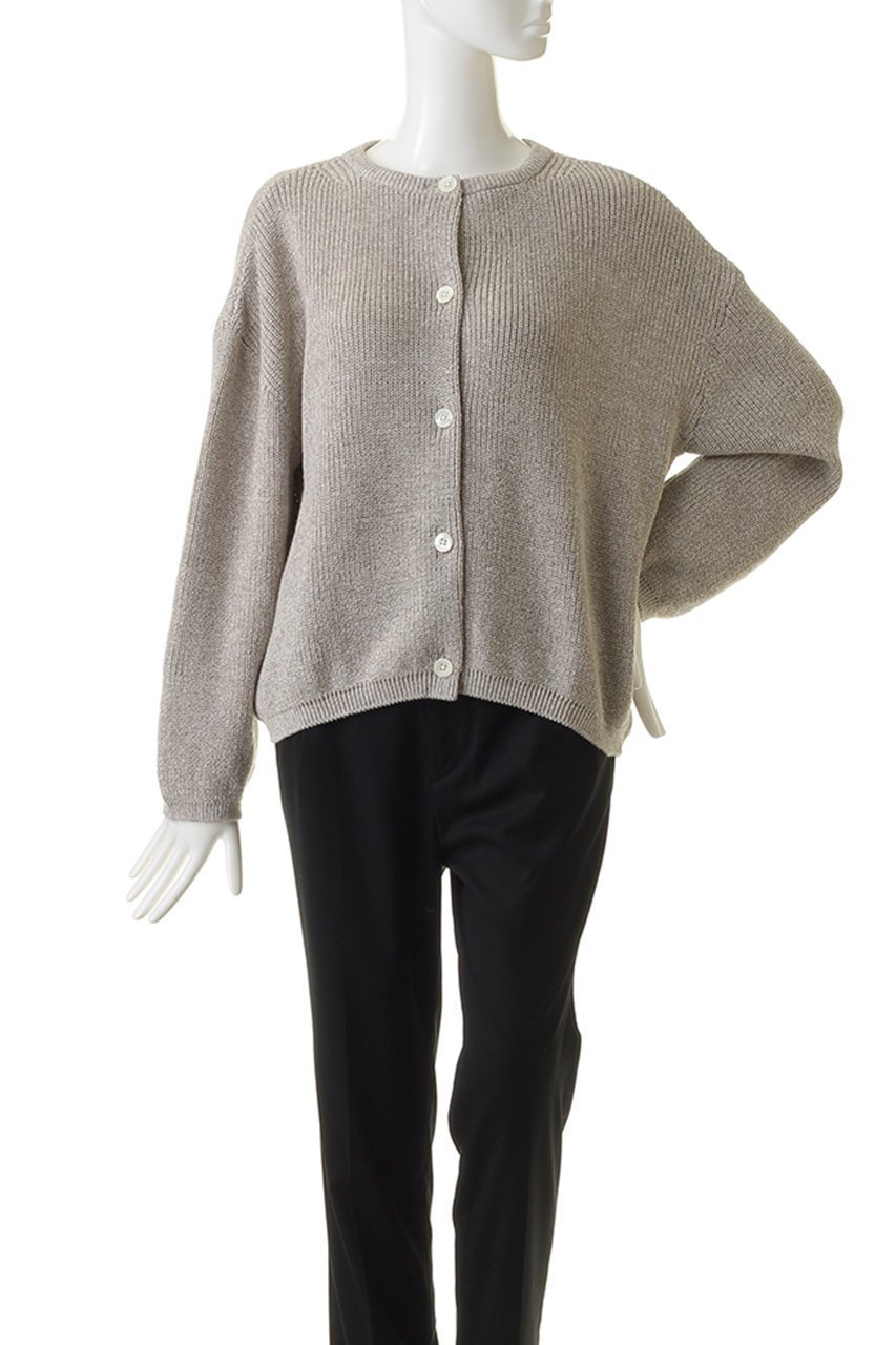 【プリスティン/PRISTINE】のCLY片畦カーディガン 人気、トレンドファッション・服の通販 founy(ファニー) 　ファッション　Fashion　レディースファッション　Fashion for Women　トップス・カットソー　Cut & Sew Tops　ニット　Knit Tops & Sweaters　カーディガン・羽織り　Layered Style Cardigans　カーディガン　Cardigan, Knitwear　シンプル　Simple, Minimal　リネン　Linen, Linen Fabric　畦　Ribbed Knit　other-2|ID: prp329100003046276 ipo3291000000036099036