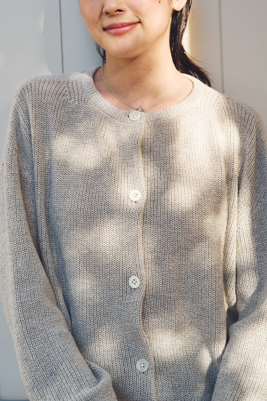 【プリスティン/PRISTINE】のCLY片畦カーディガン 人気、トレンドファッション・服の通販 founy(ファニー) 　ファッション　Fashion　レディースファッション　Fashion for Women　トップス・カットソー　Cut & Sew Tops　ニット　Knit Tops & Sweaters　カーディガン・羽織り　Layered Style Cardigans　カーディガン　Cardigan, Knitwear　シンプル　Simple, Minimal　リネン　Linen, Linen Fabric　畦　Ribbed Knit　other-6|ID: prp329100003046276 ipo3291000000036099040