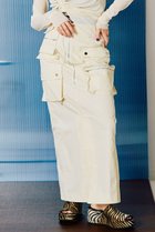 【メゾンスペシャル/MAISON SPECIAL】のマルチポケットレイヤードカーゴスカート O.WHT(オフホワイト)|ID:prp329100003046296