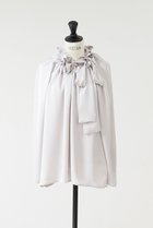 【デザイン ワークス/DESIGN WORKS】のサテンリボンブラウス ライトグレー|ID: prp329100003053771 ipo3291000000032887798