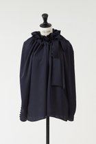 【デザイン ワークス/DESIGN WORKS】のサテンリボンブラウス ネイビー|ID: prp329100003053771 ipo3291000000032887801