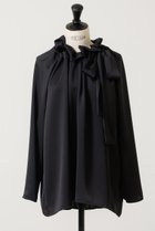 【デザイン ワークス/DESIGN WORKS】のサテンリボンブラウス ブラック|ID: prp329100003053771 ipo3291000000032887808