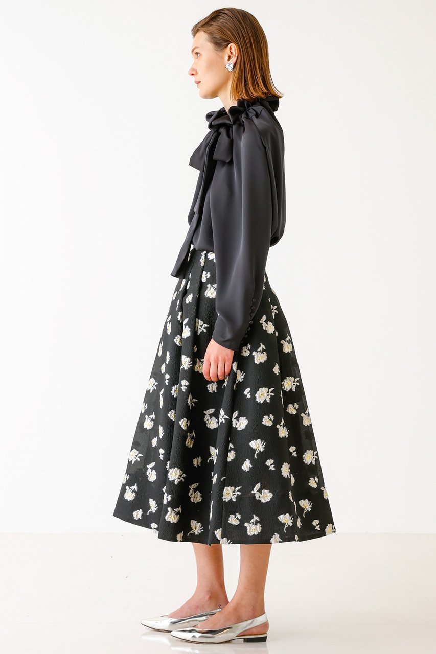 【デザイン ワークス/DESIGN WORKS】のサテンリボンブラウス 人気、トレンドファッション・服の通販 founy(ファニー) 　ファッション　Fashion　レディースファッション　Fashion for Women　トップス・カットソー　Cut & Sew Tops　シャツ・ブラウス・オフィスカジュアル　Elegant Blouses & Button-Ups　ウォッシャブル　Machine Washable　サテン　Satin, Glossy Fabric　スリーブ　Sleeve, Long Sleeve / Short Sleeve　ダブル　Double, Double-Breasted　ロング　Long, Long-Length　定番　Standard, Basic Item　長袖　Long Sleeve, Full Sleeve　other-5|ID: prp329100003053771 ipo3291000000032887823