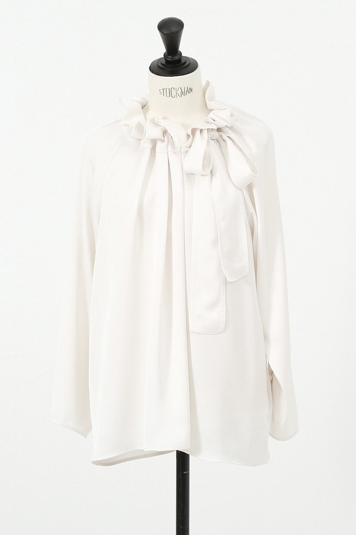 【デザイン ワークス/DESIGN WORKS】のサテンリボンブラウス インテリア・キッズ・メンズ・レディースファッション・服の通販 founy(ファニー) https://founy.com/ ファッション Fashion レディースファッション Fashion for Women トップス・カットソー Cut & Sew Tops シャツ・ブラウス・オフィスカジュアル Elegant Blouses & Button-Ups ウォッシャブル Machine Washable サテン Satin, Glossy Fabric スリーブ Sleeve, Long Sleeve / Short Sleeve ダブル Double, Double-Breasted ロング Long, Long-Length 定番 Standard, Basic Item 長袖 Long Sleeve, Full Sleeve |ID: prp329100003053771 ipo3291000000035823185