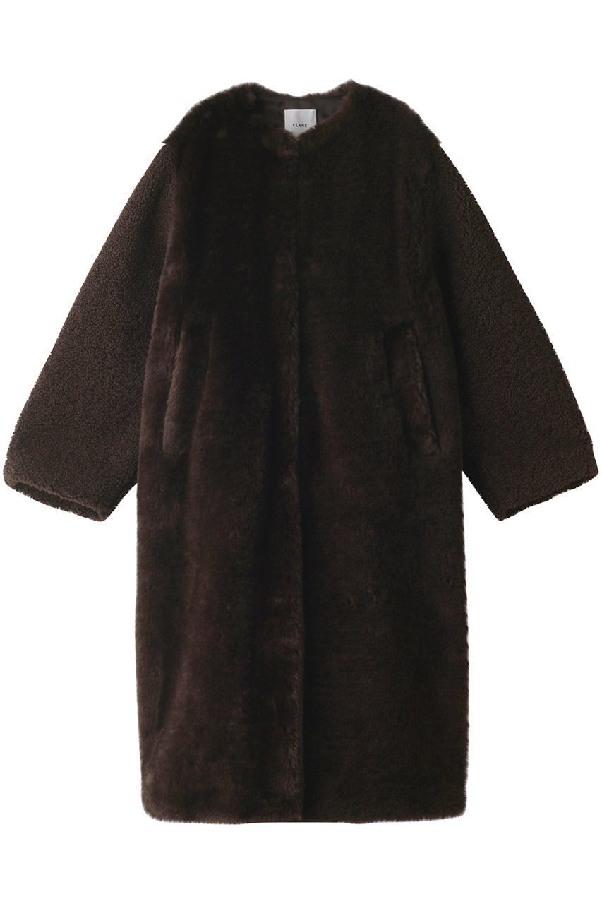 【クラネ/CLANE】のMIX FUR COCOON COAT インテリア・キッズ・メンズ・レディースファッション・服の通販 founy(ファニー) 　ファッション　Fashion　レディースファッション　Fashion for Women　アウター　Coat / Outerwear Collection　コート・ロングコート・ピーコート　Long Coats, Peacoats & More　シンプル　Simple, Minimal　ロング　Long, Long-Length　ブラウン|ID: prp329100003053776 ipo3291000000032917855