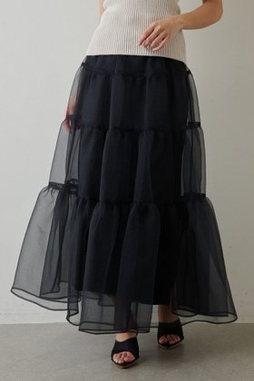 【ウィムガゼット/Whim Gazette】 オーガンジーボリュームスカート人気、トレンドファッション・服の通販 founy(ファニー) ファッション Fashion レディースファッション Fashion for Women スカート Skirts ロングスカート Long Skirts / Maxi & Midi Skirts オーガンジー Organza Fabric スリット Slit, Slit Detail ティアードスカート Tiered Skirt, Flounced Skirt ロマンティック Romantic, Feminine Style ロング Long, Long-Length ワッシャー Washer, Crinkled Finish エレガント 上品 Elegant |ID:prp329100003056190