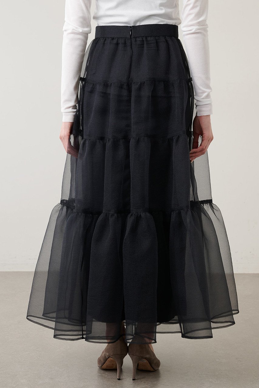 【ウィムガゼット/Whim Gazette】のオーガンジーボリュームスカート 人気、トレンドファッション・服の通販 founy(ファニー) 　ファッション　Fashion　レディースファッション　Fashion for Women　スカート　Skirts　ロングスカート　Long Skirts / Maxi & Midi Skirts　オーガンジー　Organza Fabric　スリット　Slit, Slit Detail　ティアードスカート　Tiered Skirt, Flounced Skirt　ロマンティック　Romantic, Feminine Style　ロング　Long, Long-Length　ワッシャー　Washer, Crinkled Finish　エレガント 上品　Elegant　other-7|ID: prp329100003056190 ipo3291000000033706020