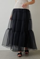 【ウィムガゼット/Whim Gazette】のオーガンジーボリュームスカート 人気、トレンドファッション・服の通販 founy(ファニー) ファッション Fashion レディースファッション Fashion for Women スカート Skirts ロングスカート Long Skirts / Maxi & Midi Skirts オーガンジー Organza Fabric スリット Slit, Slit Detail ティアードスカート Tiered Skirt, Flounced Skirt ロマンティック Romantic, Feminine Style ロング Long, Long-Length ワッシャー Washer, Crinkled Finish エレガント 上品 Elegant 再入荷 Restock / Back in Stock |ID:prp329100003056190