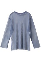 【クラネ/CLANE】のWIDE MESH TOPS Tシャツ/カットソー 人気、トレンドファッション・服の通販 founy(ファニー) ファッション Fashion レディースファッション WOMEN トップス・カットソー Tops/Tshirt シャツ/ブラウス Shirts/Blouses ロング / Tシャツ T-Shirts カットソー Cut and Sewn おすすめ Recommend カットソー Cut And Sew スリット Slit スリーブ Sleeve フロント Front ベーシック Basic ルーズ Loose ロング Long thumbnail ブルー|ID: prp329100003066672 ipo3291000000029988003