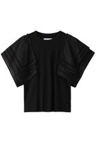 【ミュベール/MUVEIL】のナプキンレースTシャツ ブラック|ID:prp329100003066675