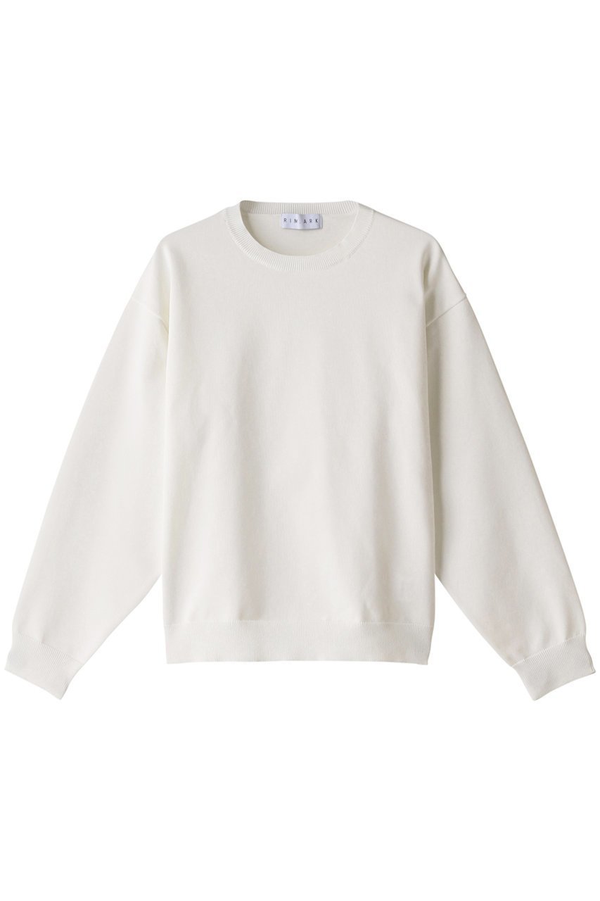 【リムアーク/RIM.ARK】のBasic R-neck knit PO(SMALL)/ニット インテリア・キッズ・メンズ・レディースファッション・服の通販 founy(ファニー) 　ファッション　Fashion　レディースファッション　Fashion for Women　トップス・カットソー　Cut & Sew Tops　ニット　Knit Tops & Sweaters　カジュアルプルオーバー・ニットトップス　Pullovers & Knit Tops / Casual Pullovers　インナー　Innerwear　カットソー　Cut and Sewn Top　スウェット / スエット　Sweatshirt, Sweatwear　定番　Standard, Basic Item　ホワイト|ID: prp329100003067852 ipo3291000000032962712