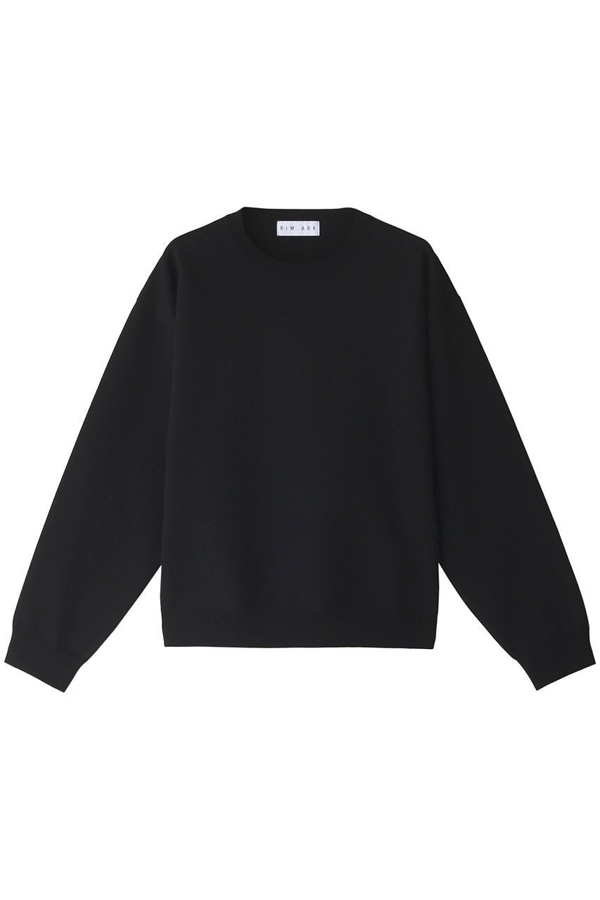 【リムアーク/RIM.ARK】のBasic R-neck knit PO(SMALL)/ニット インテリア・キッズ・メンズ・レディースファッション・服の通販 founy(ファニー) 　ファッション　Fashion　レディースファッション　Fashion for Women　トップス・カットソー　Cut & Sew Tops　ニット　Knit Tops & Sweaters　カジュアルプルオーバー・ニットトップス　Pullovers & Knit Tops / Casual Pullovers　インナー　Innerwear　カットソー　Cut and Sewn Top　スウェット / スエット　Sweatshirt, Sweatwear　定番　Standard, Basic Item　ブラック|ID: prp329100003067852 ipo3291000000035721854