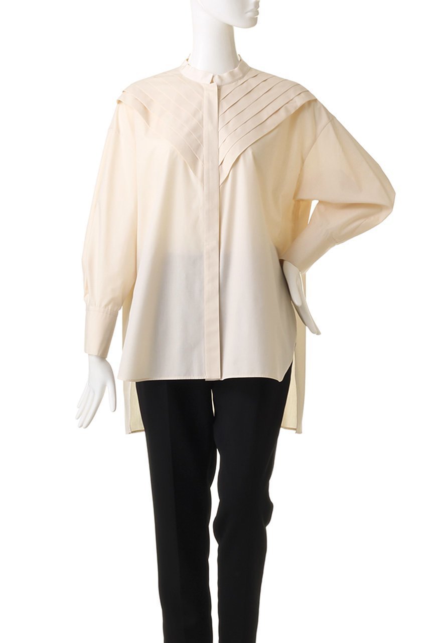 【ル フィル/LE PHIL】のTCブロードブラウス 人気、トレンドファッション・服の通販 founy(ファニー) 　ファッション　Fashion　レディースファッション　Fashion for Women　トップス・カットソー　Cut & Sew Tops　シャツ・ブラウス・オフィスカジュアル　Elegant Blouses & Button-Ups　グログラン　Grosgrain, Grosgrain Ribbon　スリット　Slit, Slit Detail　スリーブ　Sleeve, Long Sleeve / Short Sleeve　フロント　Front, Front Design　ブロード　Broadcloth, Fine Cotton　ラウンド　Round, Round Neck　ロング　Long, Long-Length　other-2|ID: prp329100003069503 ipo3291000000035653293