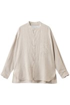【ティッカ/TICCA】のリネンノーカラーシャツ ベージュ|ID: prp329100003069535 ipo3291000000036092761