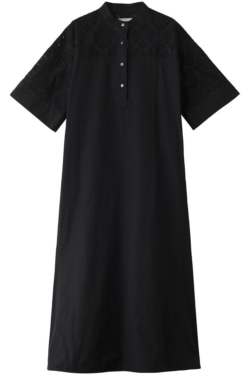 【ティッカ/TICCA】のレース半袖シャツワンピース インテリア・キッズ・メンズ・レディースファッション・服の通販 founy(ファニー) 　ファッション　Fashion　レディースファッション　Fashion for Women　ワンピース　Dresses　シャツワンピース / 1枚で着映えコーデ　Shirt Dresses　チュニック　Tunic Tops & Dresses　カッティング　Cutting Detail　クール　Cool, Chic　シューズ　Shoes, Footwear　チュニック　Tunic, Long Top　バランス　Balance, Style Balance　ヨーク　Yoke, Yoke Design　レース　Lace, Lace Fabric　ロング　Long, Long-Length　エレガント 上品　Elegant　半袖　Short Sleeve, Half Sleeve　ブラック|ID: prp329100003069551 ipo3291000000032684287