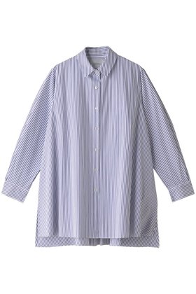 【ミディウミソリッド/MIDIUMISOLID】 スリットスリーブチュニックシャツ(ストライプ)人気、トレンドファッション・服の通販 founy(ファニー) ファッション Fashion レディースファッション Fashion for Women トップス・カットソー Cut & Sew Tops シャツ・ブラウス・オフィスカジュアル Elegant Blouses & Button-Ups ストライプ Stripe, Striped Pattern スリット Slit, Slit Detail スリーブ Sleeve, Long Sleeve / Short Sleeve ロング Long, Long-Length エレガント 上品 Elegant 長袖 Long Sleeve, Full Sleeve |ID:prp329100003080068