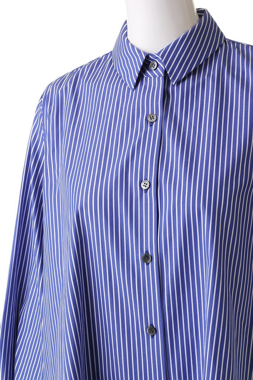 【ミディウミソリッド/MIDIUMISOLID】のスリットスリーブチュニックシャツ(ストライプ) 人気、トレンドファッション・服の通販 founy(ファニー) 　ファッション　Fashion　レディースファッション　Fashion for Women　トップス・カットソー　Cut & Sew Tops　シャツ・ブラウス・オフィスカジュアル　Elegant Blouses & Button-Ups　ストライプ　Stripe, Striped Pattern　スリット　Slit, Slit Detail　スリーブ　Sleeve, Long Sleeve / Short Sleeve　ロング　Long, Long-Length　エレガント 上品　Elegant　長袖　Long Sleeve, Full Sleeve　other-5|ID: prp329100003080068 ipo3291000000035489462