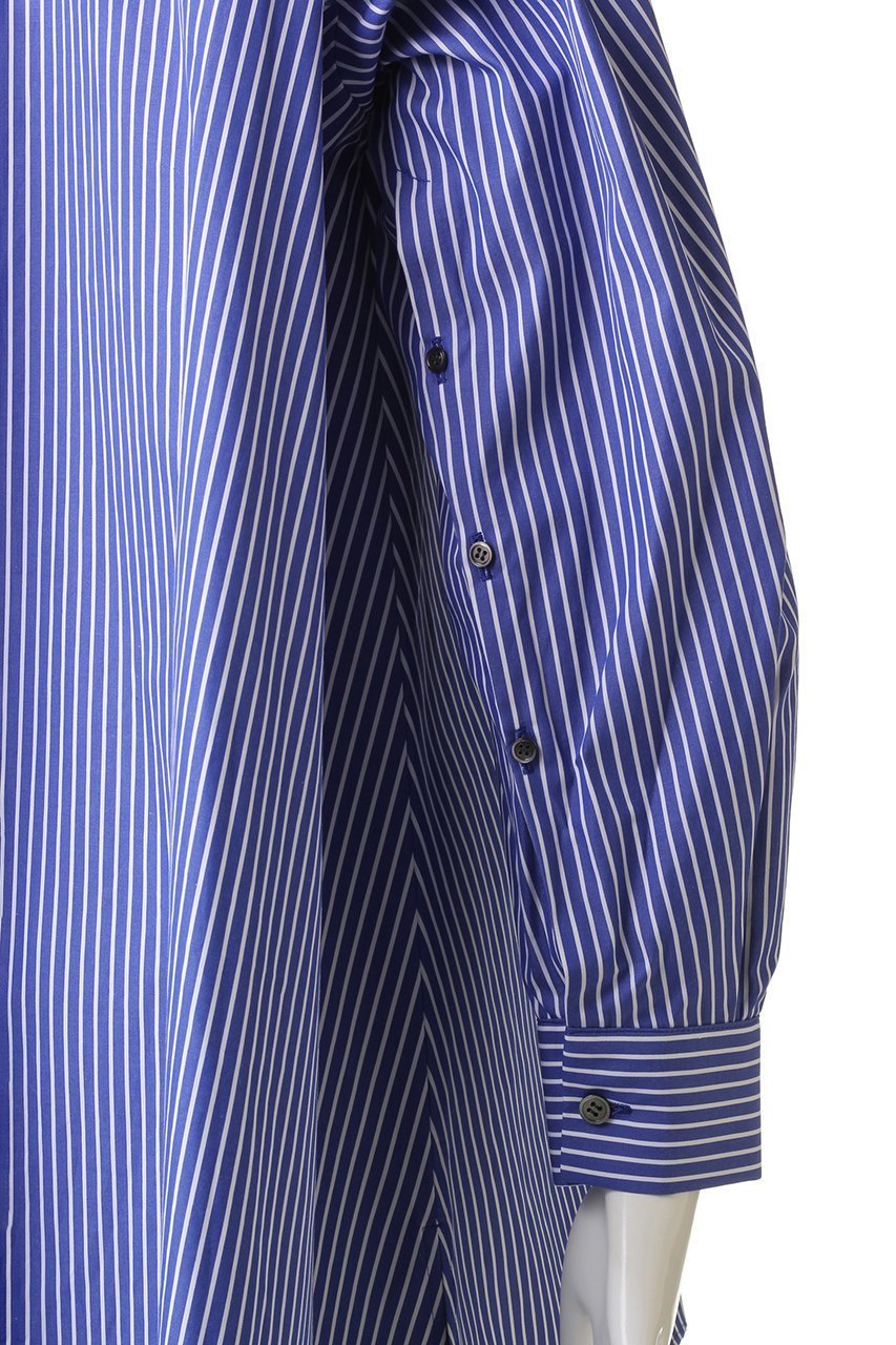 【ミディウミソリッド/MIDIUMISOLID】のスリットスリーブチュニックシャツ(ストライプ) 人気、トレンドファッション・服の通販 founy(ファニー) 　ファッション　Fashion　レディースファッション　Fashion for Women　トップス・カットソー　Cut & Sew Tops　シャツ・ブラウス・オフィスカジュアル　Elegant Blouses & Button-Ups　ストライプ　Stripe, Striped Pattern　スリット　Slit, Slit Detail　スリーブ　Sleeve, Long Sleeve / Short Sleeve　ロング　Long, Long-Length　エレガント 上品　Elegant　長袖　Long Sleeve, Full Sleeve　other-6|ID: prp329100003080068 ipo3291000000035489464