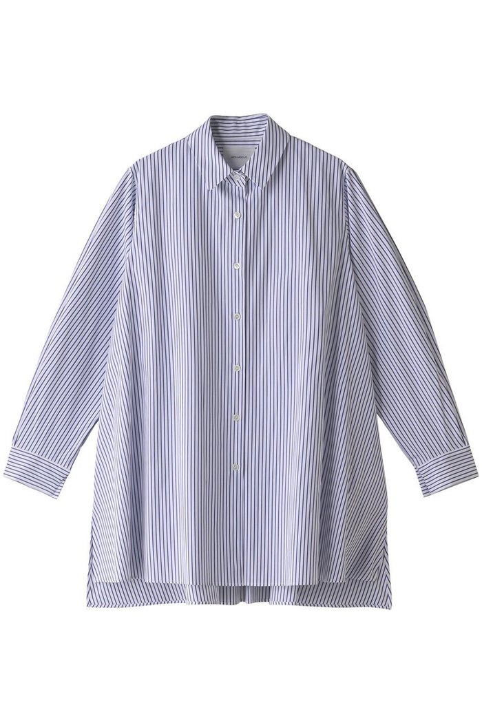 【ミディウミソリッド/MIDIUMISOLID】のスリットスリーブチュニックシャツ(ストライプ) インテリア・キッズ・メンズ・レディースファッション・服の通販 founy(ファニー) https://founy.com/ ファッション Fashion レディースファッション Fashion for Women トップス・カットソー Cut & Sew Tops シャツ・ブラウス・オフィスカジュアル Elegant Blouses & Button-Ups ストライプ Stripe, Striped Pattern スリット Slit, Slit Detail スリーブ Sleeve, Long Sleeve / Short Sleeve ロング Long, Long-Length エレガント 上品 Elegant 長袖 Long Sleeve, Full Sleeve |ID: prp329100003080068 ipo3291000000036842859