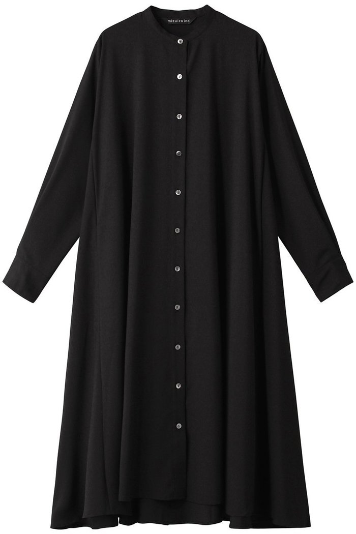 【ミズイロ インド/mizuiro ind】のT/R stand collar flare shirt OP ワンピース インテリア・キッズ・メンズ・レディースファッション・服の通販 founy(ファニー) https://founy.com/ ファッション Fashion レディースファッション Fashion for Women ワンピース Dresses チュニック Tunic Tops & Dresses おすすめ Recommended / Our Picks チュニック Tunic, Long Top ドレープ Drape, Draping Fabric フレア Flare, Flared ロング Long, Long-Length エレガント 上品 Elegant |ID: prp329100003082745 ipo3291000000032901770