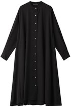 【ミズイロ インド/mizuiro ind】のT/R stand collar flare shirt OP ワンピース ブラック|ID: prp329100003082745 ipo3291000000032901775