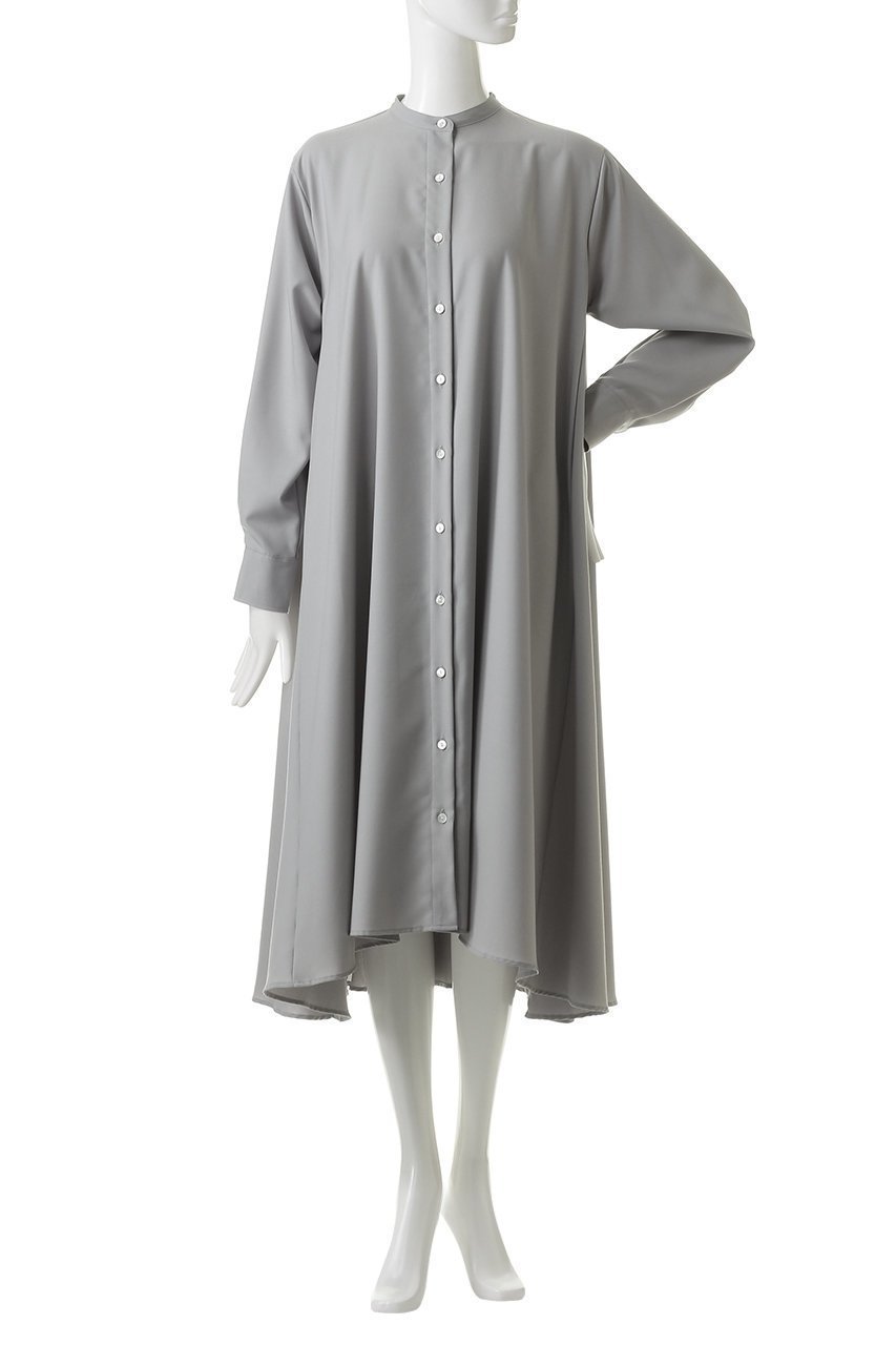 【ミズイロ インド/mizuiro ind】のT/R stand collar flare shirt OP ワンピース 人気、トレンドファッション・服の通販 founy(ファニー) 　ファッション　Fashion　レディースファッション　Fashion for Women　ワンピース　Dresses　チュニック　Tunic Tops & Dresses　おすすめ　Recommended / Our Picks　チュニック　Tunic, Long Top　ドレープ　Drape, Draping Fabric　フレア　Flare, Flared　ロング　Long, Long-Length　エレガント 上品　Elegant　other-2|ID: prp329100003082745 ipo3291000000035673924