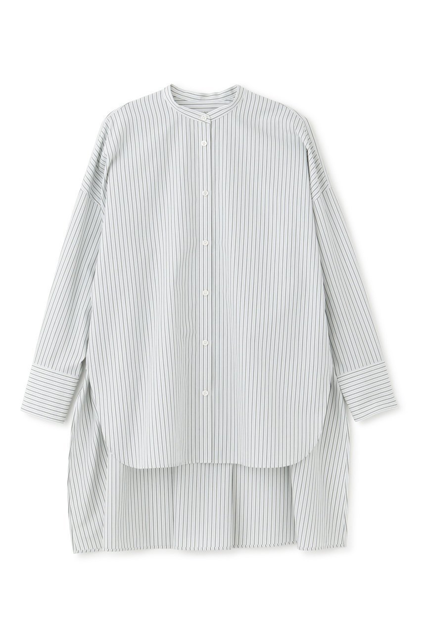 【アドーア/ADORE】のTHOMAS MASON COブロードシャツ インテリア・キッズ・メンズ・レディースファッション・服の通販 founy(ファニー) 　ファッション　Fashion　レディースファッション　Fashion for Women　トップス・カットソー　Cut & Sew Tops　シャツ・ブラウス・オフィスカジュアル　Elegant Blouses & Button-Ups　スリーブ　Sleeve, Long Sleeve / Short Sleeve　センター　Center, Center Line　ティアード　Tiered, Tiered Style　フェミニン　Feminine, Girly　ブロード　Broadcloth, Fine Cotton　ロング　Long, Long-Length　グレー|ID: prp329100003085051 ipo3291000000032943729