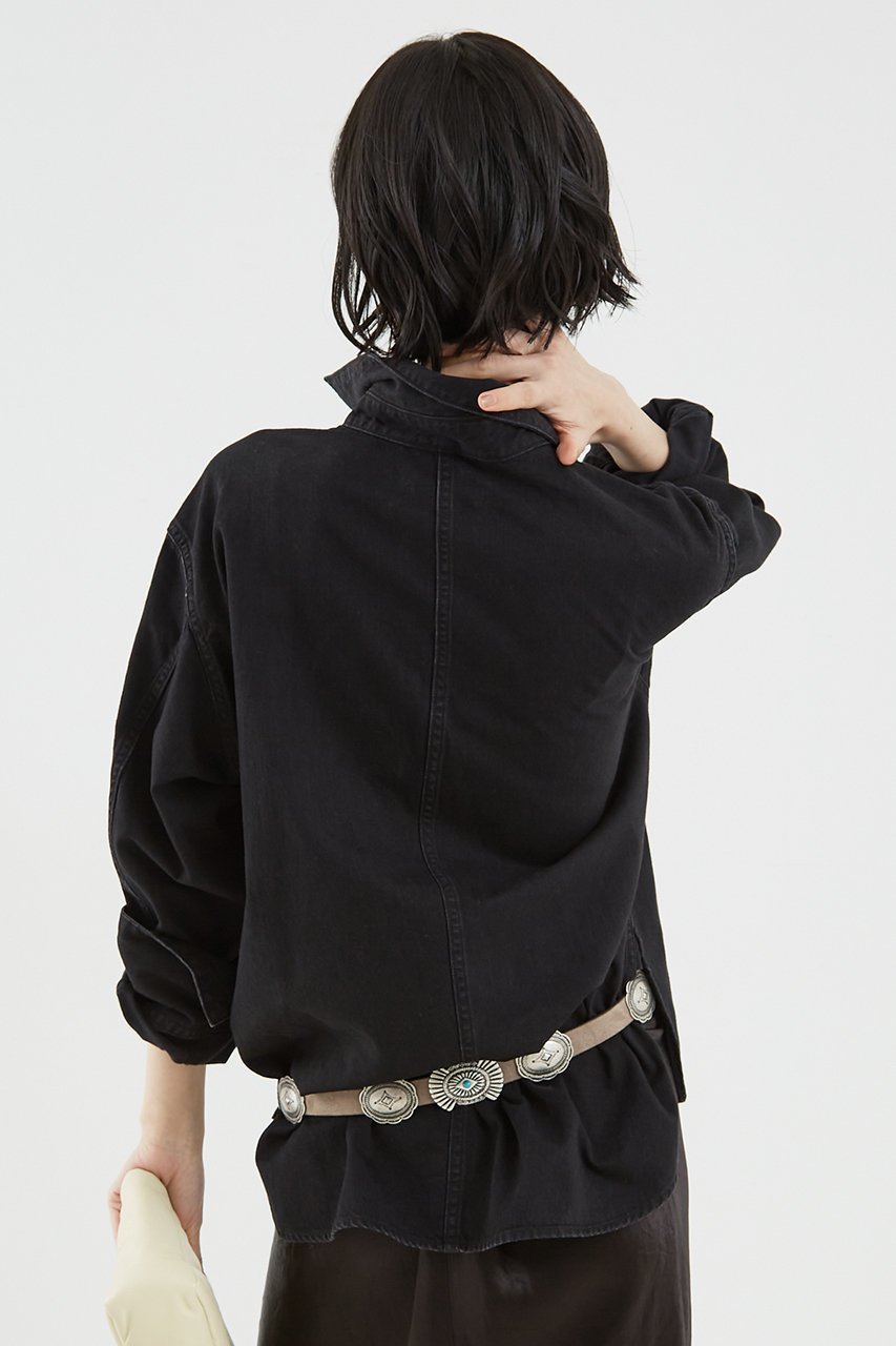 【ザ ストア バイ シー/THE STORE by C】のデニムシャツ 人気、トレンドファッション・服の通販 founy(ファニー) 　ファッション　Fashion　レディースファッション　Fashion for Women　トップス・カットソー　Cut & Sew Tops　シャツ・ブラウス・オフィスカジュアル　Elegant Blouses & Button-Ups　おすすめ　Recommended / Our Picks　スリーブ　Sleeve, Long Sleeve / Short Sleeve　デニム　Denim, Jeans Material　ロング　Long, Long-Length　other-2|ID: prp329100003090202 ipo3291000000032907735