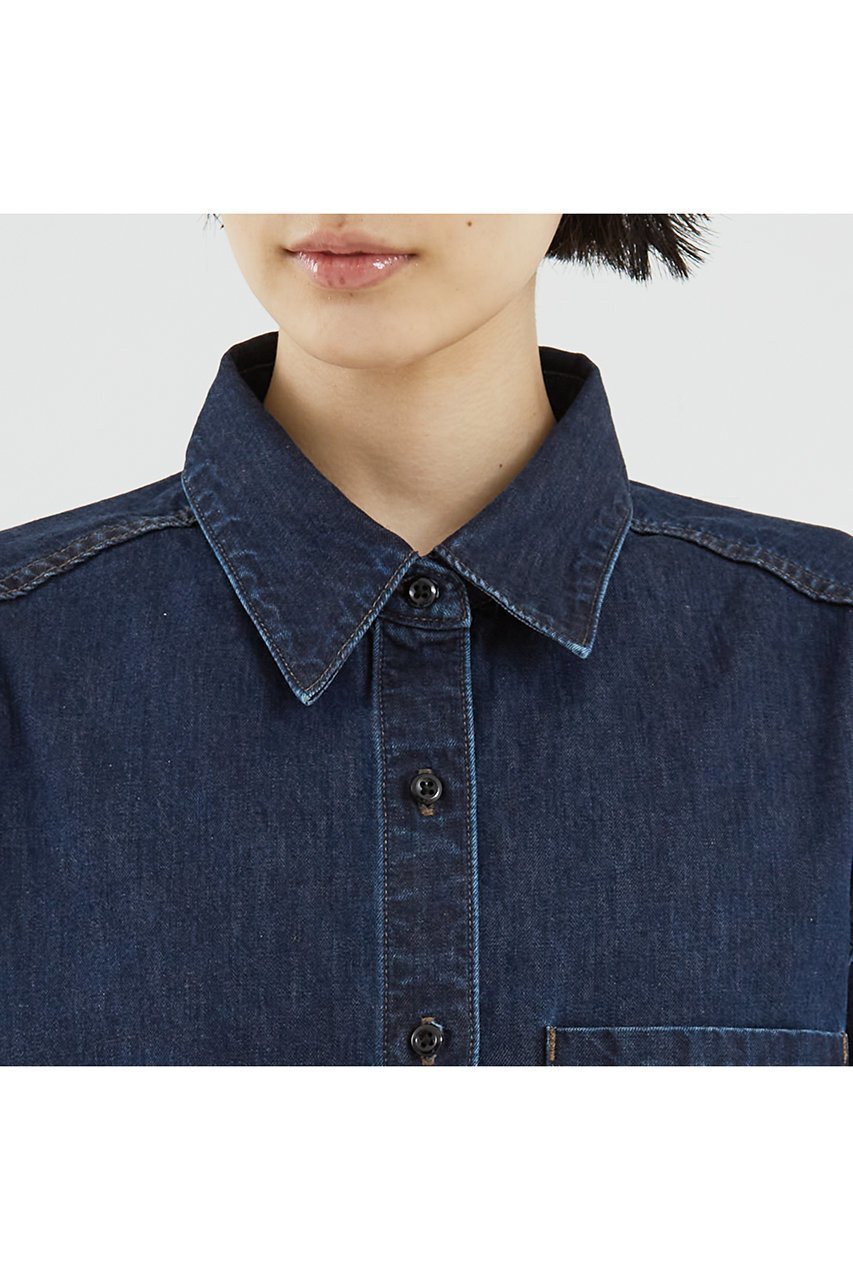 【ザ ストア バイ シー/THE STORE by C】のデニムシャツ 人気、トレンドファッション・服の通販 founy(ファニー) 　ファッション　Fashion　レディースファッション　Fashion for Women　トップス・カットソー　Cut & Sew Tops　シャツ・ブラウス・オフィスカジュアル　Elegant Blouses & Button-Ups　おすすめ　Recommended / Our Picks　スリーブ　Sleeve, Long Sleeve / Short Sleeve　デニム　Denim, Jeans Material　ロング　Long, Long-Length　other-7|ID: prp329100003090202 ipo3291000000035308883