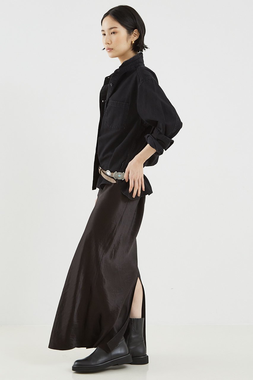 【ザ ストア バイ シー/THE STORE by C】のデニムシャツ 人気、トレンドファッション・服の通販 founy(ファニー) 　ファッション　Fashion　レディースファッション　Fashion for Women　トップス・カットソー　Cut & Sew Tops　シャツ・ブラウス・オフィスカジュアル　Elegant Blouses & Button-Ups　おすすめ　Recommended / Our Picks　スリーブ　Sleeve, Long Sleeve / Short Sleeve　デニム　Denim, Jeans Material　ロング　Long, Long-Length　other-5|ID: prp329100003090202 ipo3291000000035957849