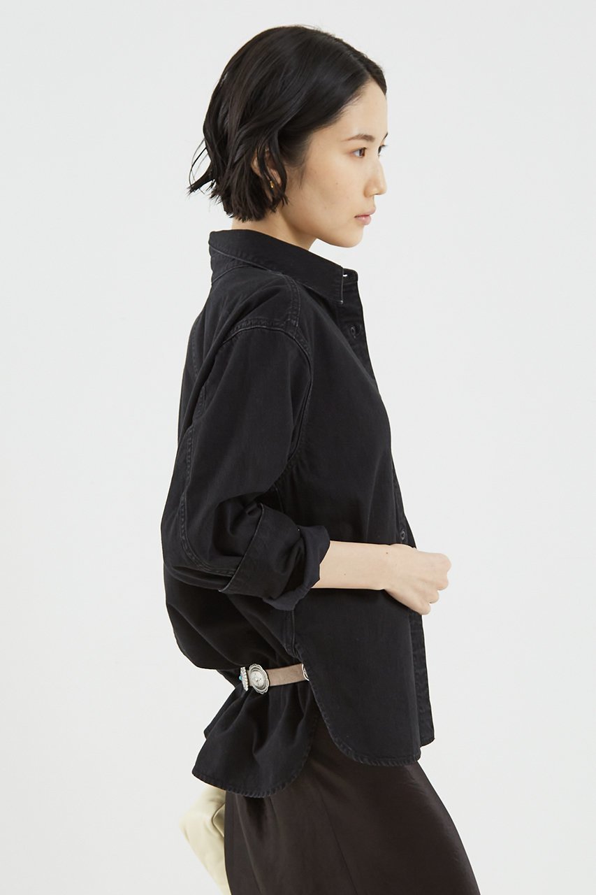 【ザ ストア バイ シー/THE STORE by C】のデニムシャツ 人気、トレンドファッション・服の通販 founy(ファニー) 　ファッション　Fashion　レディースファッション　Fashion for Women　トップス・カットソー　Cut & Sew Tops　シャツ・ブラウス・オフィスカジュアル　Elegant Blouses & Button-Ups　おすすめ　Recommended / Our Picks　スリーブ　Sleeve, Long Sleeve / Short Sleeve　デニム　Denim, Jeans Material　ロング　Long, Long-Length　other-3|ID: prp329100003090202 ipo3291000000036876453