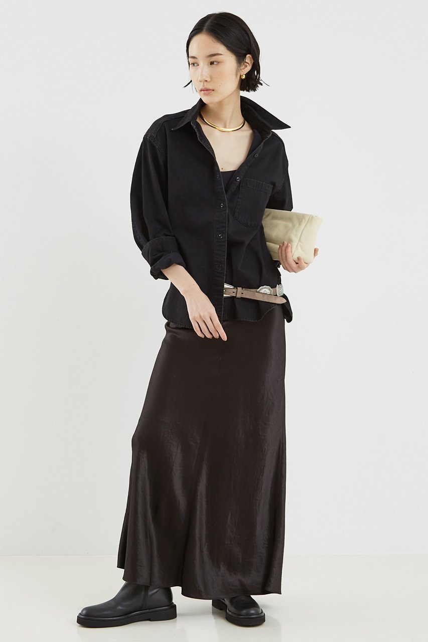 【ザ ストア バイ シー/THE STORE by C】のデニムシャツ 人気、トレンドファッション・服の通販 founy(ファニー) 　ファッション　Fashion　レディースファッション　Fashion for Women　トップス・カットソー　Cut & Sew Tops　シャツ・ブラウス・オフィスカジュアル　Elegant Blouses & Button-Ups　おすすめ　Recommended / Our Picks　スリーブ　Sleeve, Long Sleeve / Short Sleeve　デニム　Denim, Jeans Material　ロング　Long, Long-Length　other-4|ID: prp329100003090202 ipo3291000000036876454