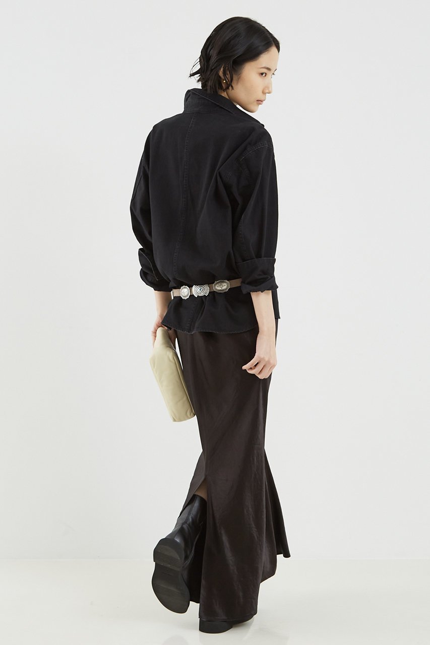 【ザ ストア バイ シー/THE STORE by C】のデニムシャツ 人気、トレンドファッション・服の通販 founy(ファニー) 　ファッション　Fashion　レディースファッション　Fashion for Women　トップス・カットソー　Cut & Sew Tops　シャツ・ブラウス・オフィスカジュアル　Elegant Blouses & Button-Ups　おすすめ　Recommended / Our Picks　スリーブ　Sleeve, Long Sleeve / Short Sleeve　デニム　Denim, Jeans Material　ロング　Long, Long-Length　other-6|ID: prp329100003090202 ipo3291000000036876456