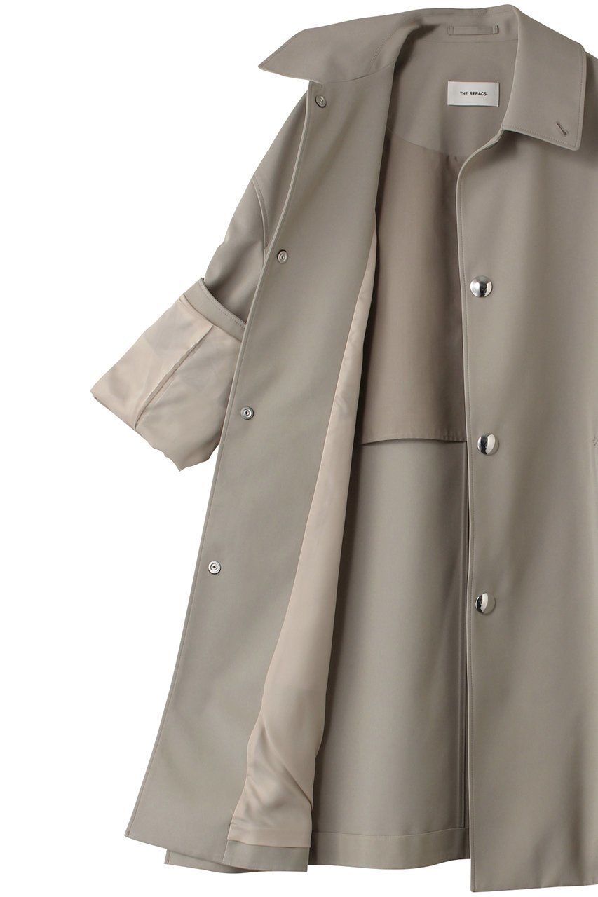 【ザ リラクス/THE RERACS】のミドルバルカラーコート 人気、トレンドファッション・服の通販 founy(ファニー) 　ファッション　Fashion　レディースファッション　WOMEN　アウター　Coat Outerwear　コート　Coats　シルバー　Silver　フォーマル　Formal　フロント　Front　ミドル　Middle　ロング　Long　定番　Standard　other-6|ID: prp329100003090258 ipo3291000000031348742