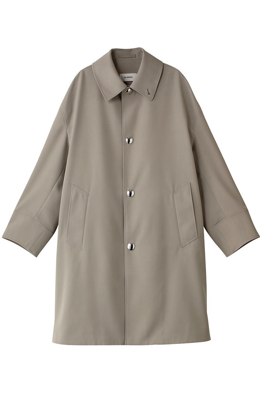 【ザ リラクス/THE RERACS】のミドルバルカラーコート インテリア・キッズ・メンズ・レディースファッション・服の通販 founy(ファニー) 　ファッション　Fashion　レディースファッション　Fashion for Women　アウター　Coat / Outerwear Collection　コート・ロングコート・ピーコート　Long Coats, Peacoats & More　シルバー　Silver, Metallic Silver　フォーマル　Formal, Dressy　フロント　Front, Front Design　ミドル　Middle Length, Mid Height　ロング　Long, Long-Length　定番　Standard, Basic Item　サンドストーン|ID: prp329100003090258 ipo3291000000032925076