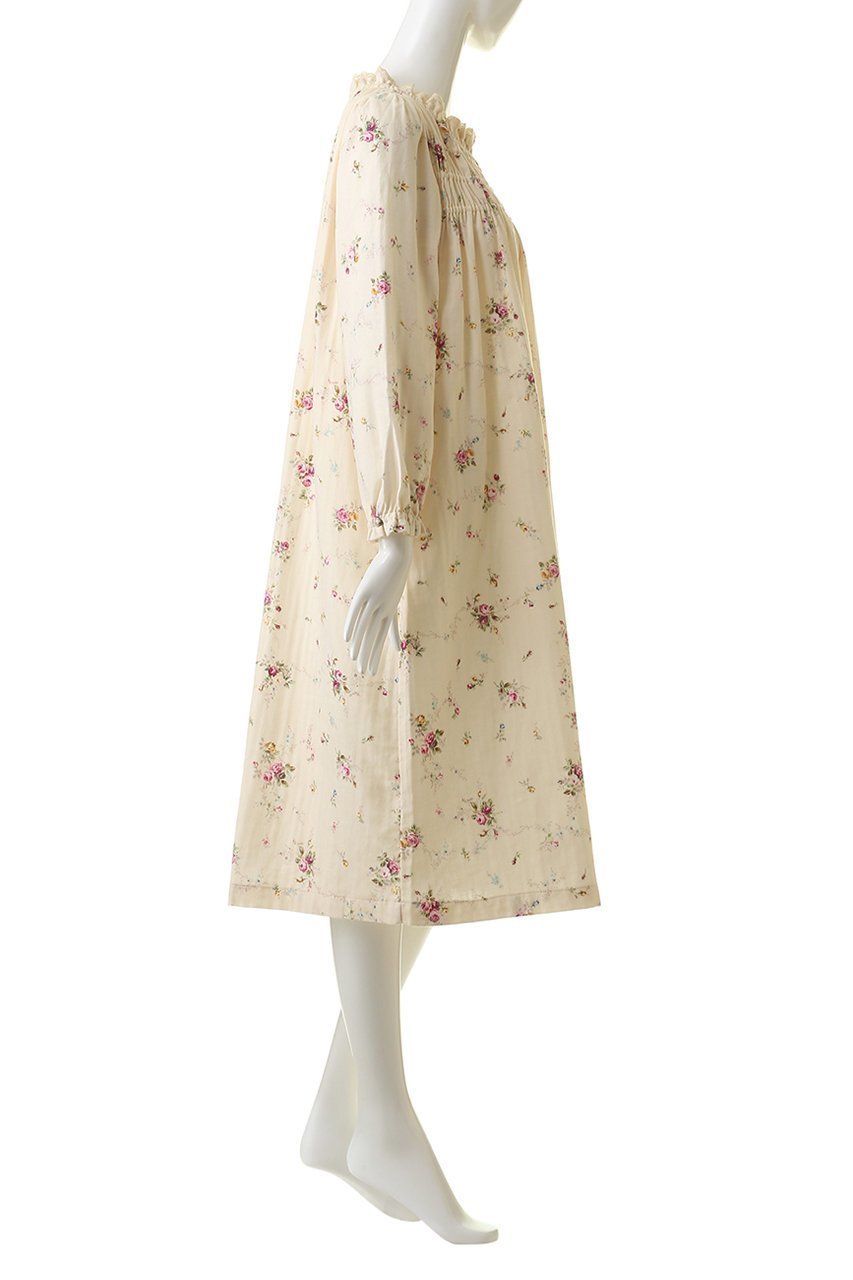 【イクコ/IKUKO】のダブルガーゼ花柄プリント シャーリングネグリジェ 人気、トレンドファッション・服の通販 founy(ファニー) 　ファッション　Fashion　レディースファッション　Fashion for Women　シャーリング　Shirring, Ruched　ダブル　Double, Double-Breasted　パジャマ　Pajamas, Sleepwear　プリント　Print, Printed Pattern　吸水　Absorbent, Quick-Dry　other-3|ID: prp329100003096745 ipo3291000000032832245