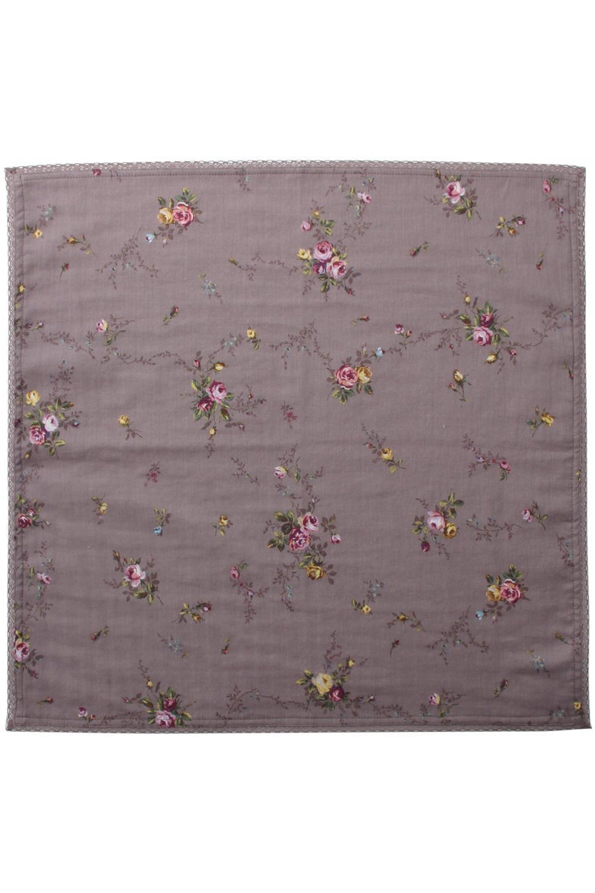 【イクコ/IKUKO】のダブルガーゼ花柄プリント ハンカチ インテリア・キッズ・メンズ・レディースファッション・服の通販 founy(ファニー) 　ファッション　Fashion　レディースファッション　Fashion for Women　レイングッズ・傘・晴雨兼用傘　Umbrellas & Rain Gear　おすすめ　Recommended / Our Picks　ギフト プレゼント　Gift / Present　ダブル　Double, Double-Breasted　ハンカチ　Handkerchief, Hanky　フェミニン　Feminine, Girly　フラワー　Flower, Floral　プリント　Print, Printed Pattern　レース　Lace, Lace Fabric　傘　Umbrella, Parasol　吸水　Absorbent, Quick-Dry　定番　Standard, Basic Item　時計　Watch, Wristwatch　パープル|ID: prp329100003098866 ipo3291000000035745780