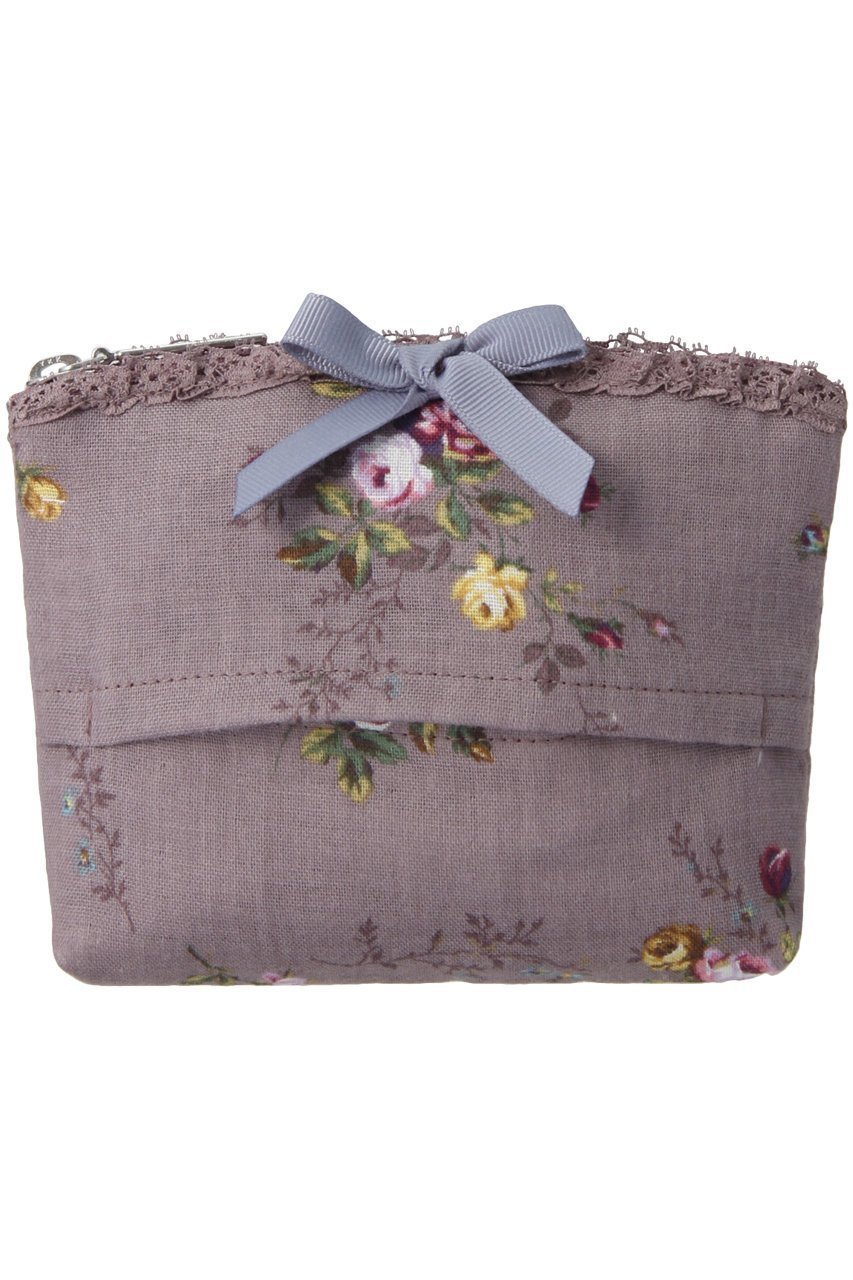 【イクコ/IKUKO】のダブルガーゼ花柄プリント ティッシュケース インテリア・キッズ・メンズ・レディースファッション・服の通販 founy(ファニー) 　ファッション　Fashion　レディースファッション　Fashion for Women　レイングッズ・傘・晴雨兼用傘　Umbrellas & Rain Gear　おすすめ　Recommended / Our Picks　ギフト プレゼント　Gift / Present　ジップ　Zip, Zipper　ダブル　Double, Double-Breasted　ハンカチ　Handkerchief, Hanky　フェミニン　Feminine, Girly　フラワー　Flower, Floral　プリント　Print, Printed Pattern　ポーチ　Pouch, Small Case　リボン　Ribbon, Bow　レース　Lace, Lace Fabric　傘　Umbrella, Parasol　吸水　Absorbent, Quick-Dry　定番　Standard, Basic Item　時計　Watch, Wristwatch　パープル|ID: prp329100003098867 ipo3291000000035893961