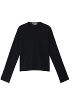 【ザ ロウ/THE ROW】のSHERMAN TSHIRT 人気、トレンドファッション・服の通販 founy(ファニー) ファッション Fashion レディースファッション Fashion for Women トップス・カットソー Cut & Sew Tops シャツ・ブラウス・オフィスカジュアル Elegant Blouses & Button-Ups ロングTシャツ・Tシャツ Longline T-Shirts & Tees カットソー・ベーシックTシャツ Cut-and-Sewn Tops / Stretch Tees & Basics なめらか Smooth, Silky Texture シンプル Simple, Minimal スリーブ Sleeve, Long Sleeve / Short Sleeve ロング Long, Long-Length thumbnail ブラック|ID: prp329100003106749 ipo3291000000032837956